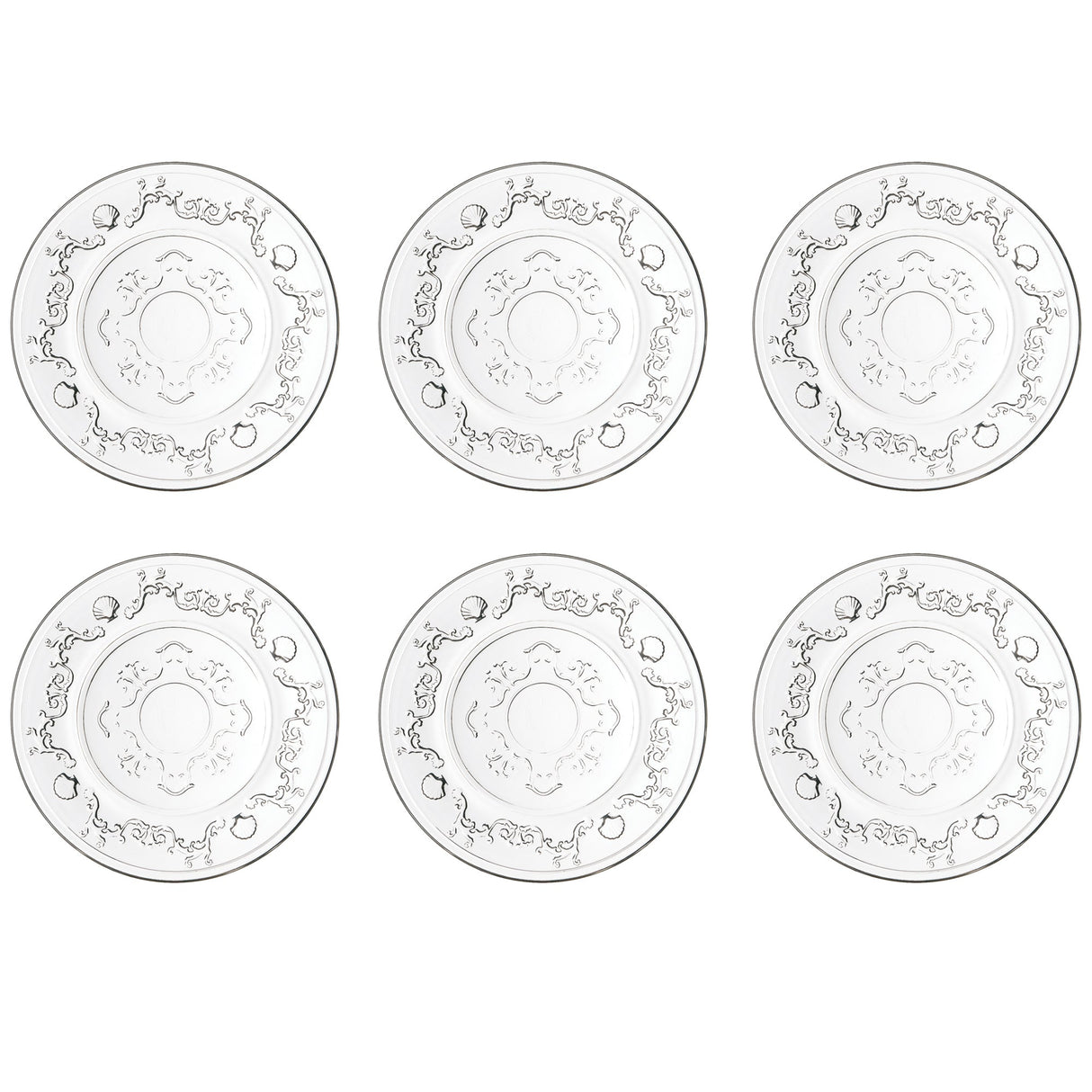 La Rochére Liten Assiett Versailles Glas 6 - pack - Kockensval
