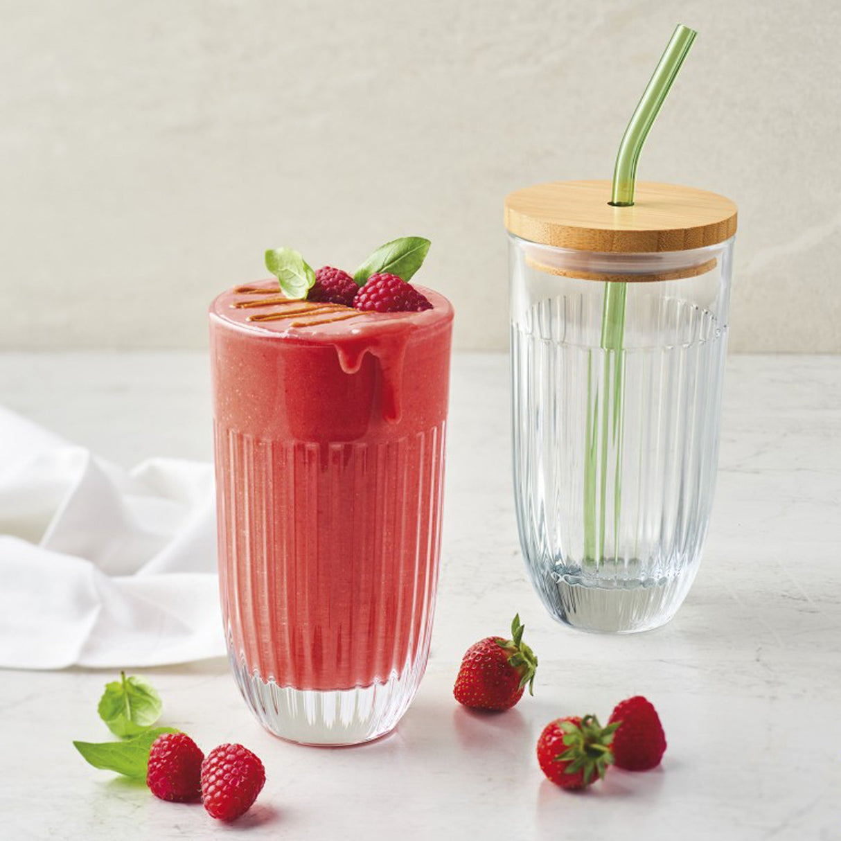 La Rochére Ouessant Smoothieglas med Lock och Sugrör 43 cl - Kockensval