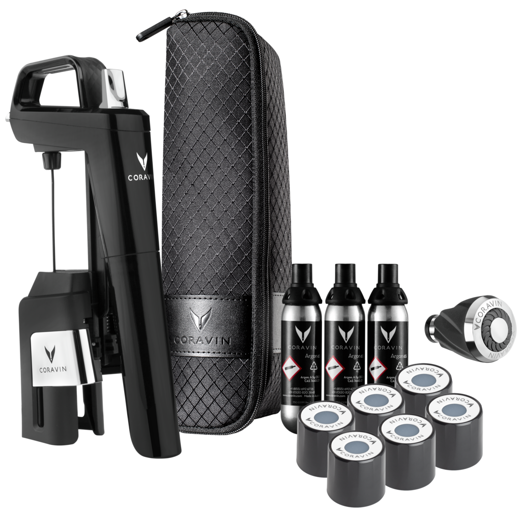 Coravin Timeless Six+ Vinkonserveringssystem 12 delar Svart