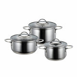 Modern House Kitchen Essentials grytset 3 delar med lock blank