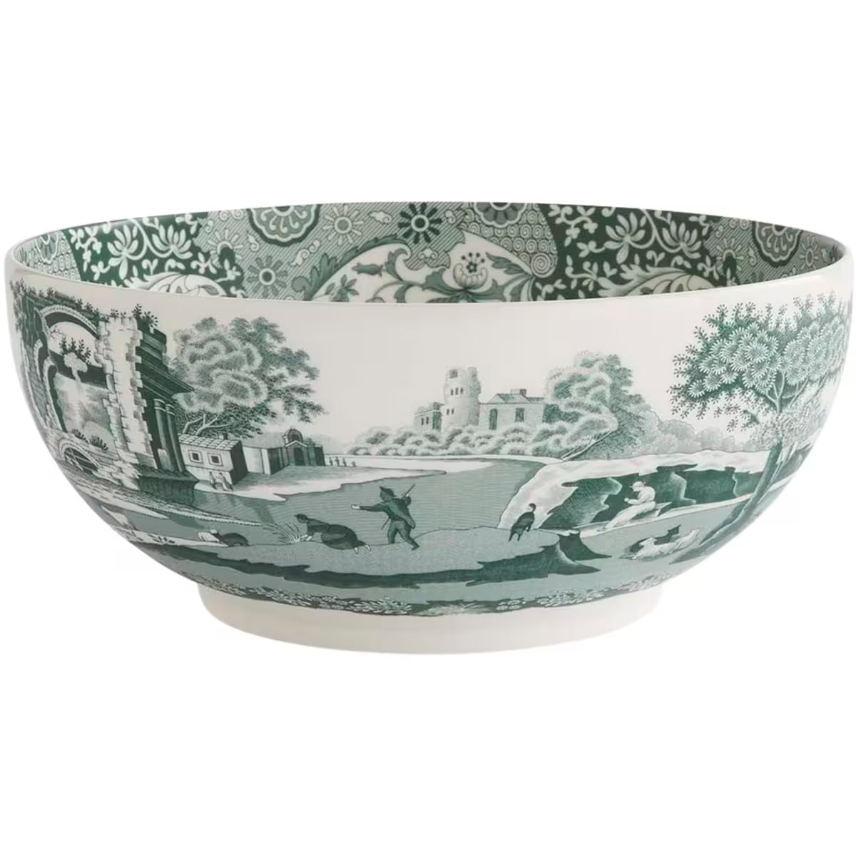 Spode Heritage Green Italian serveringsskål 27,5 cm grön/vit