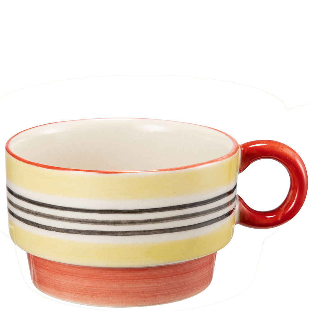 Stiernholm Mugg Poppy Röd gul Stengods 15cl