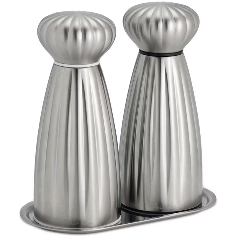 Robert Welch Palm Satin Salt- Och Pepparkvarnsset Med Bricka