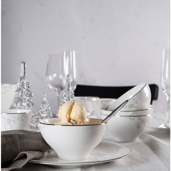 Royal Porcelain Angelina Platinum Dessertskål 13 cm Vit - Kockensval