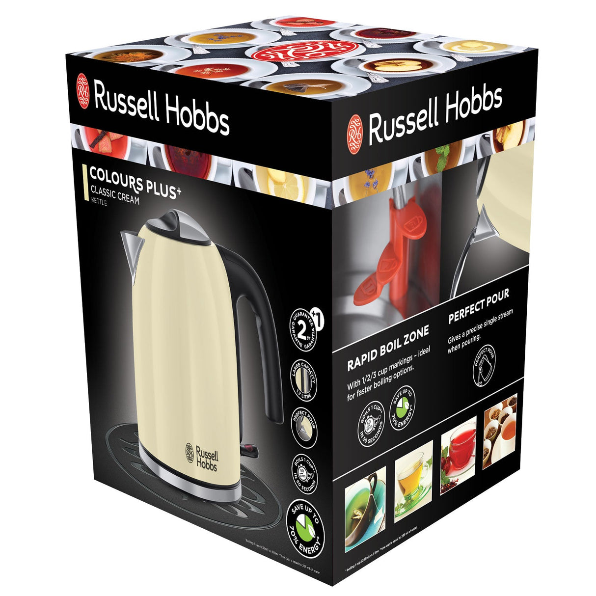 Russell Hobbs Vattenkokare Cream 1,7 L - Kockensval