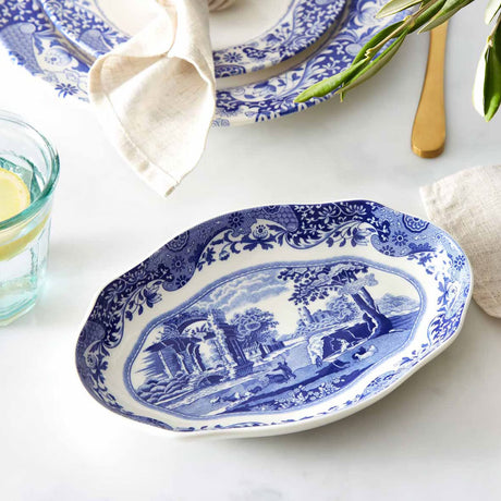 Spode Blue Italian ovalt fat 21 cm