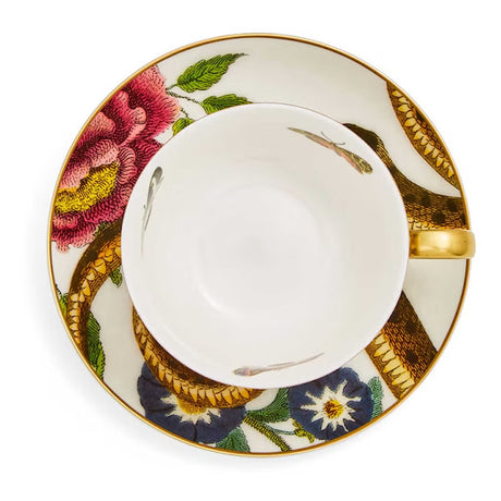 Spode Creatures of Curiosity Tekopp med fat 20 cl White/Leo