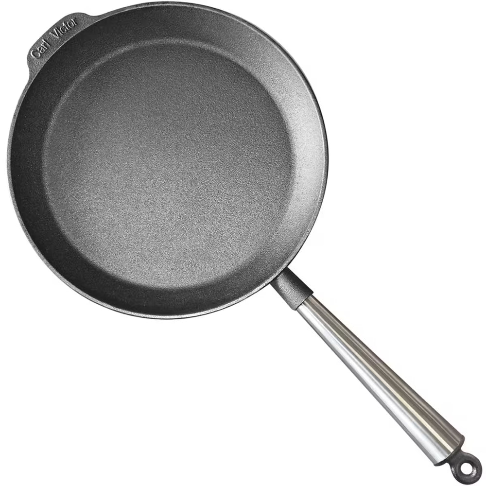 Carl victor Stekpanna Gjutjärn 28 cm Stålhandtag