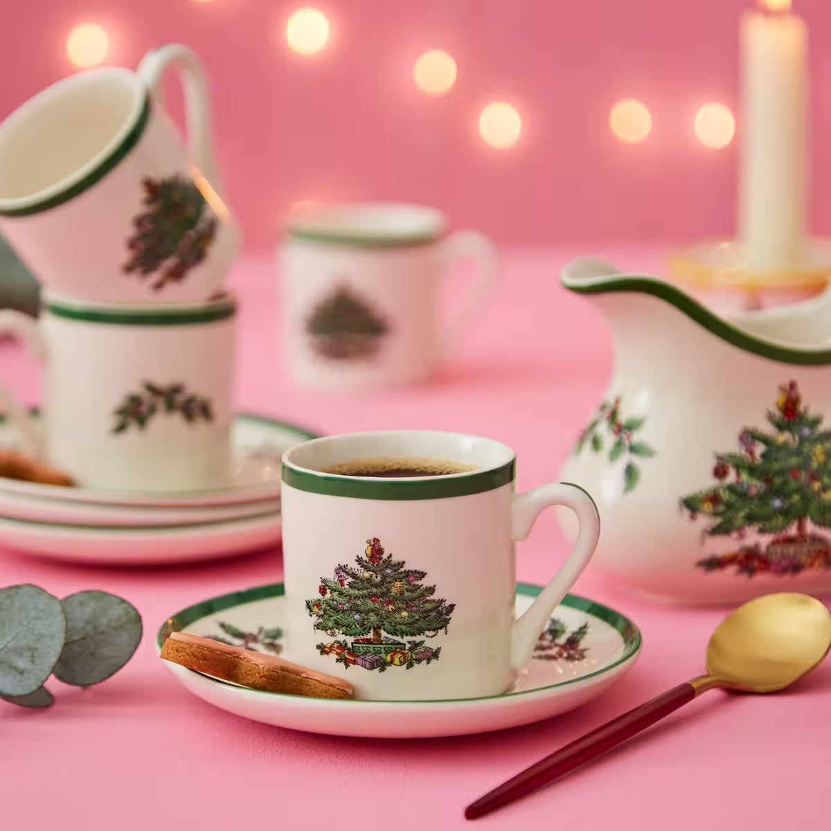 Spode Christmas Tree espressokopp 4-pack