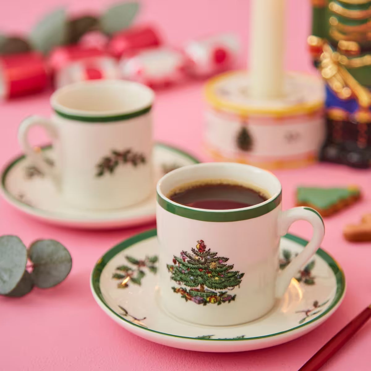 Spode Christmas Tree espressokopp 4-pack