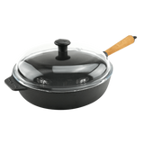 Carl Victor Traktörpanna Med Glaslock 28 cm, Bok Handtag