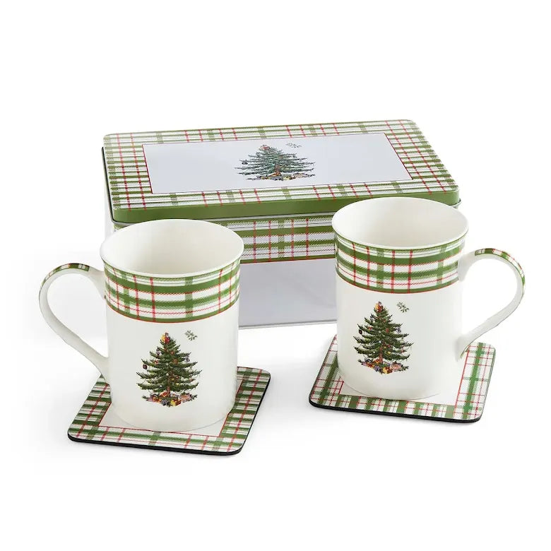 Spode Christmas Tree 2025 Årsutgåva 5-delars Muggar & Plåtburk