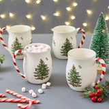 Spode Christmas Tree mugg 40 cl 4-pack polkagris