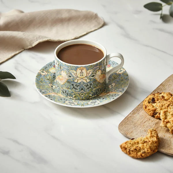 Spode Morris & Co Tekopp & Fat 28 cl Strawberry thief