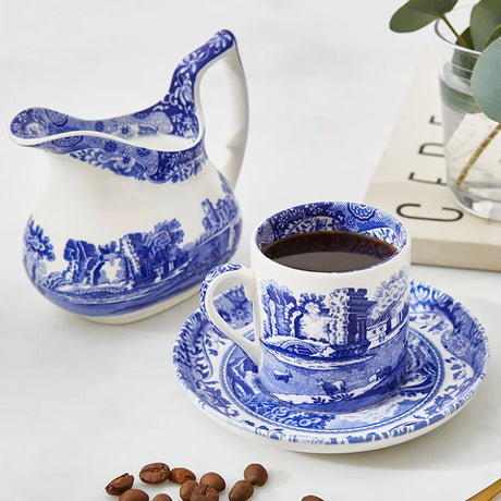 Spode Blue Italian espressokopp med fat 9 cl