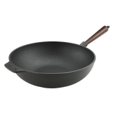 Carl Victor Wokpanna gjutjärn 30cm Trähandtag