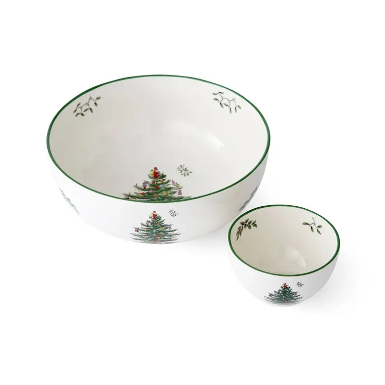 Spode Christmas Tree Chip n Dip 25cm