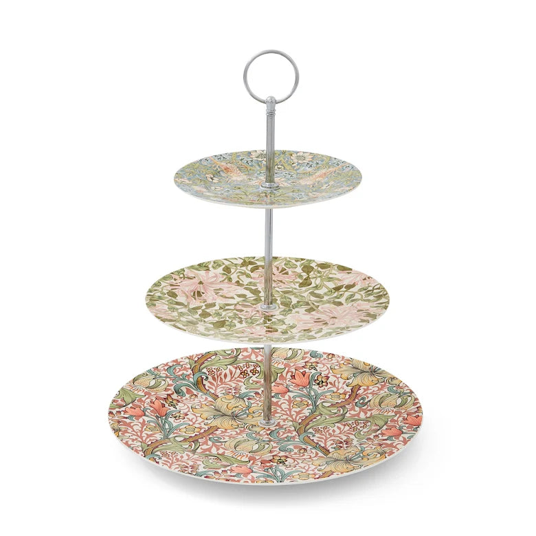 Spode Morris & Co. kakfat 3 våningar 35,5 cm