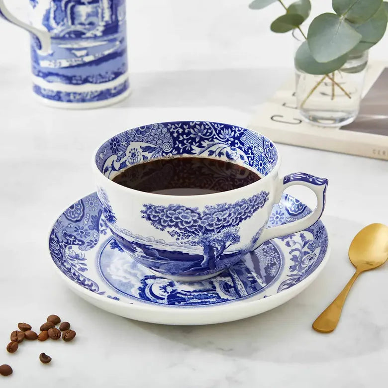 Spode Blue Italian Jumbokopp & Fat 56 cl