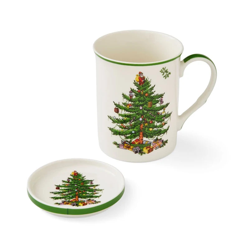 Spode Christmas Tree Mugg & underlägg 35 cl
