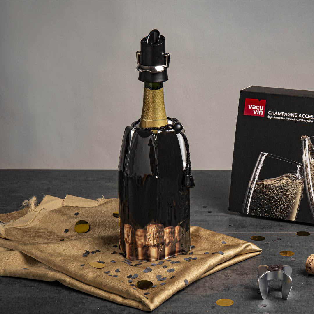 Vacu Vin Champagneförslutare Svart