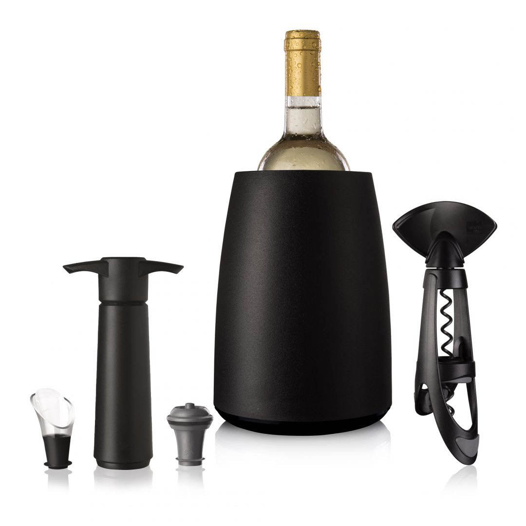 Vacu Vin Wine Elegant Plus Set Svart