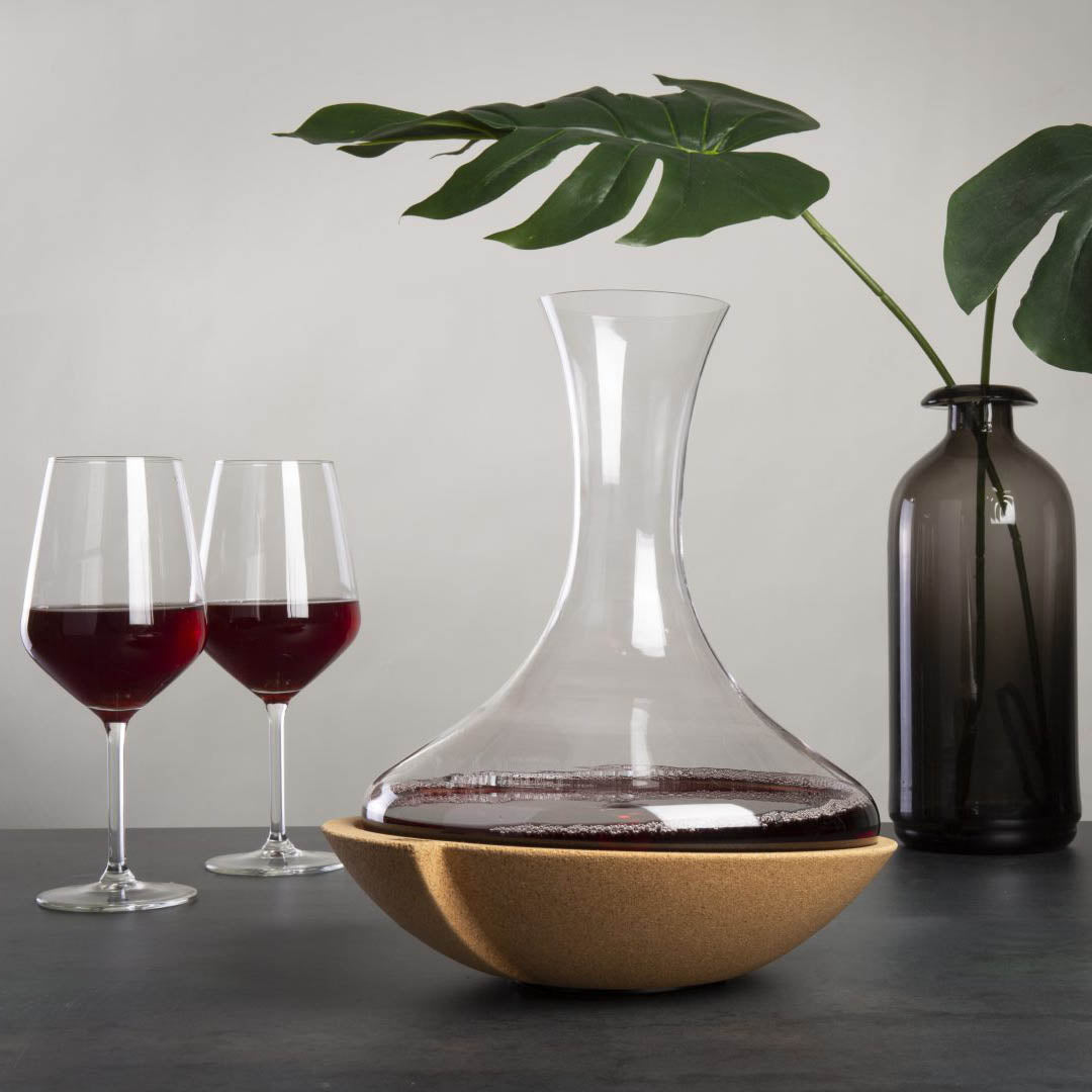 Vacu Vin Swirling Vinkaraff med kork Kristallglas