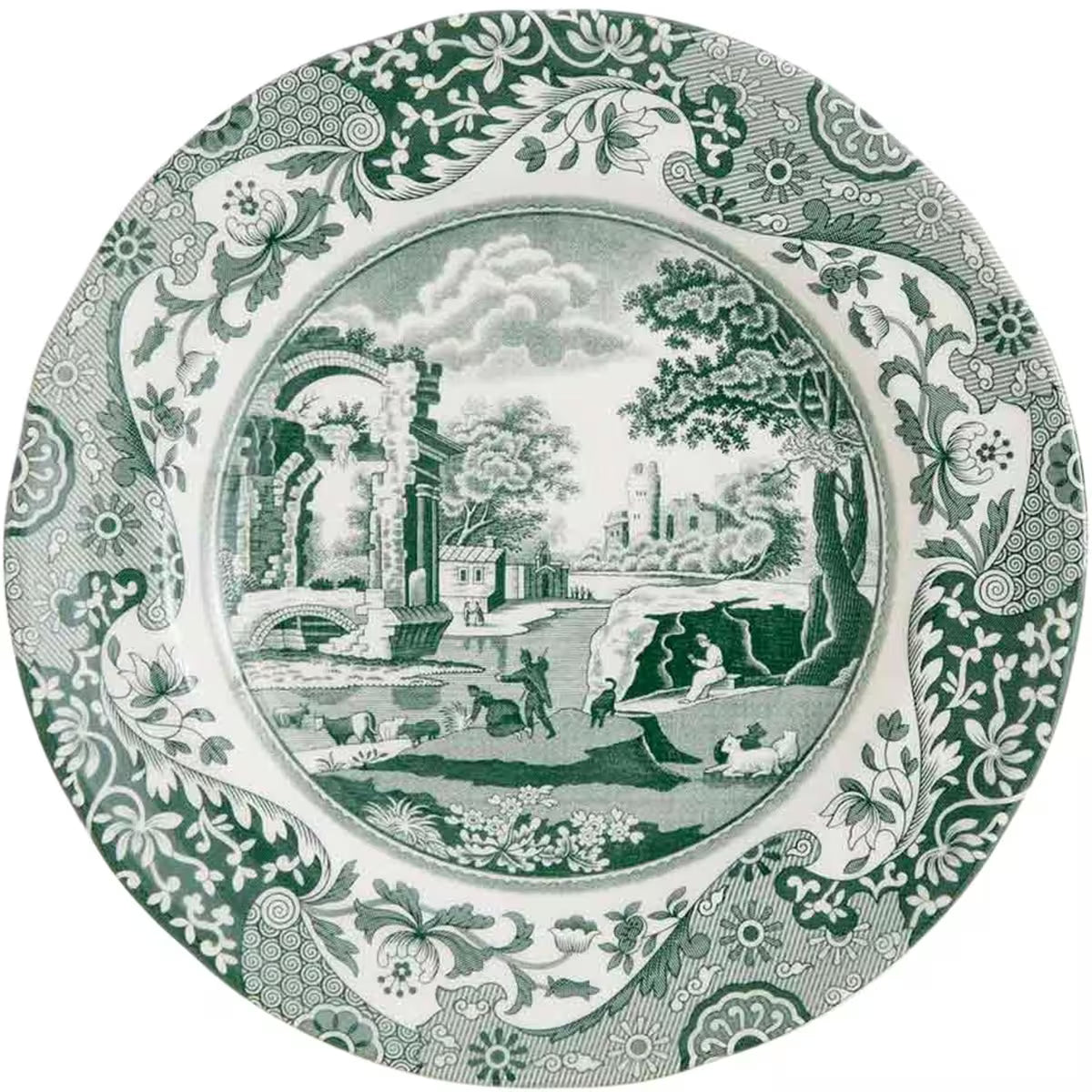 Spode Heritage Green Italian assiett 15 cm grön/vit