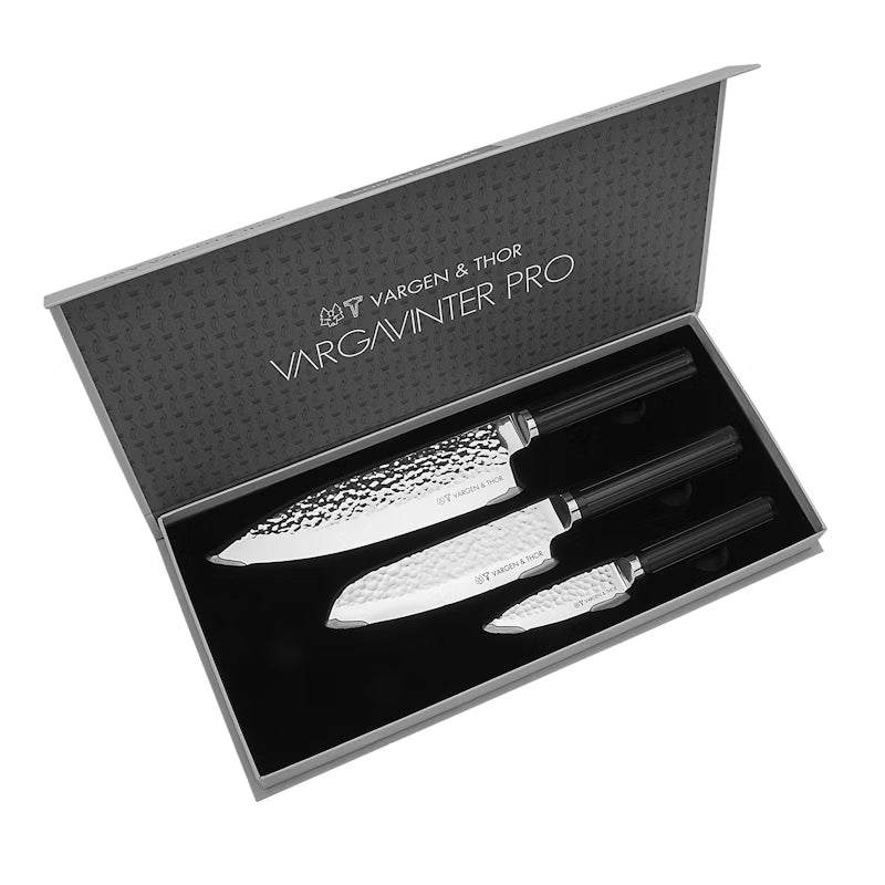 Vargen & Thor Glima Knivset Stål 3 Delar