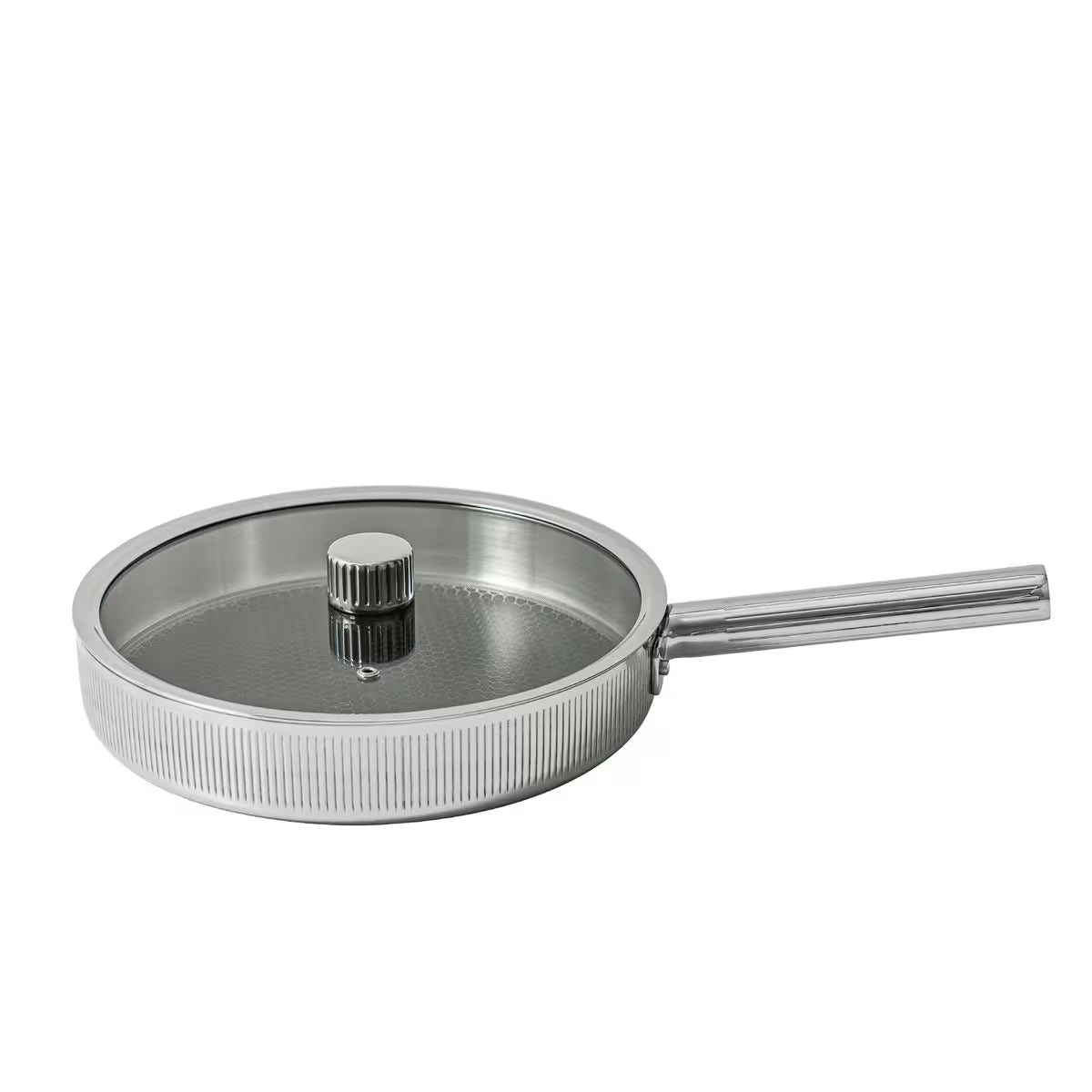 Vargen & Thor Glima traktörpanna 28 cm med lock blankt stål