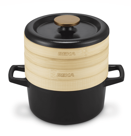 Beka Nori Gjutjärnsgryta med Dampset i Bambu 20 cm