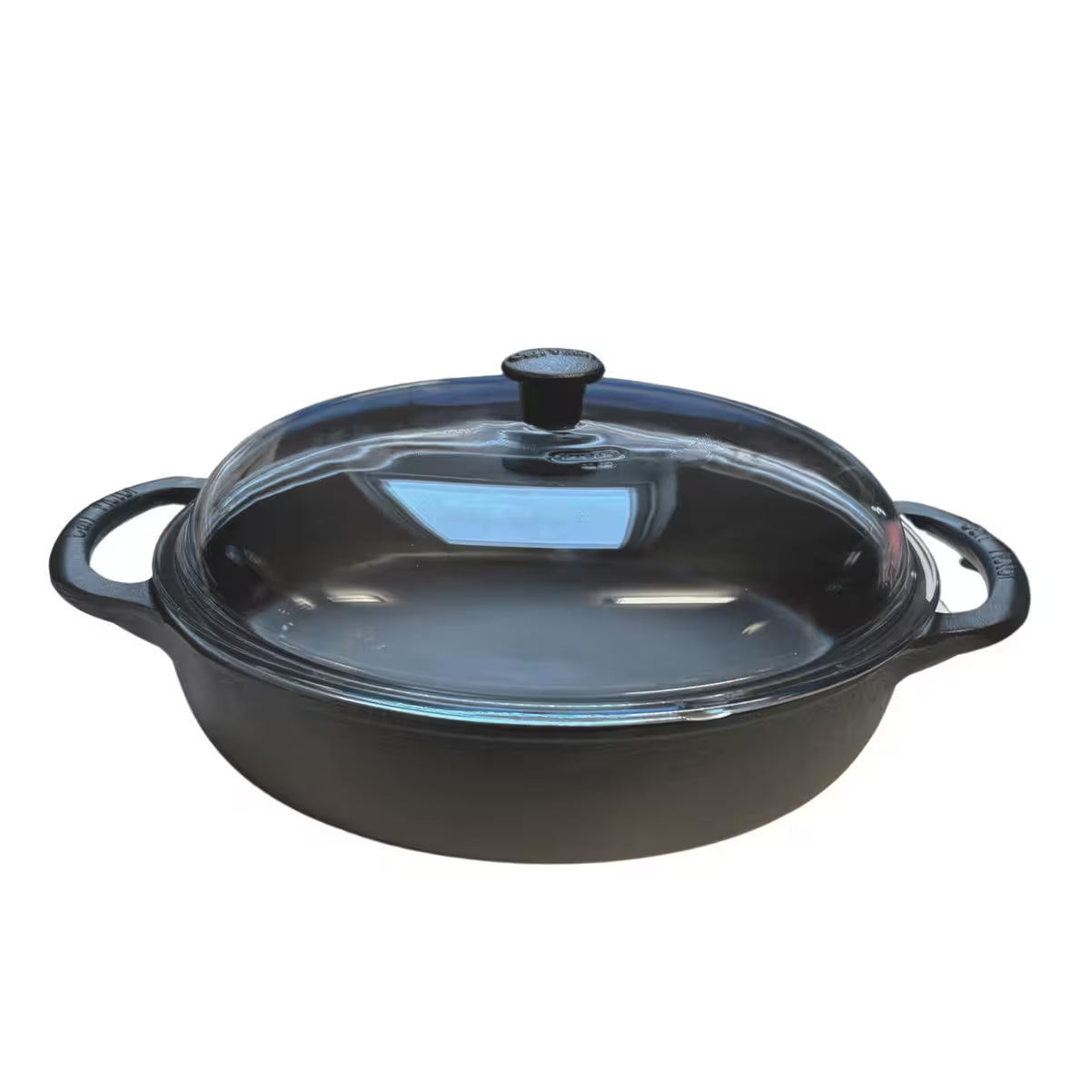 Carl victor Traktörpanna med glaslock 32 cm gjutjärn