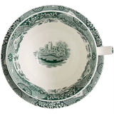 Spode Heritage Green Italian frukostkopp + fat 28 cl grön/vit